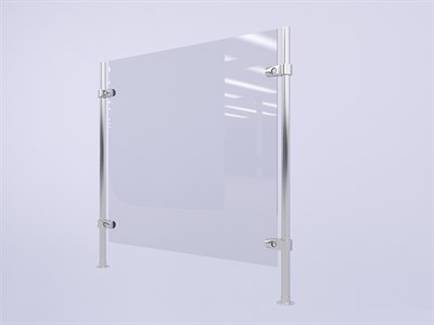 Защитный экран на хромированных опорах - фото 4741