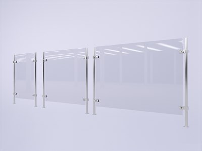Защитный экран на хромированных опорах - фото 4742
