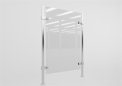 Защитный экран на хромированных опорах - фото 4747