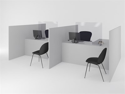 Настольный переносной защитный экран на опорах из акрила - фото 4753