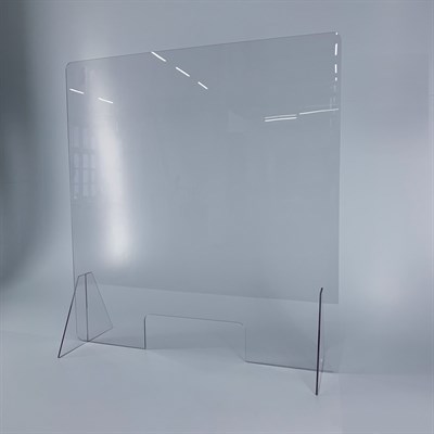 Настольный переносной защитный экран на опорах из акрила - фото 4755