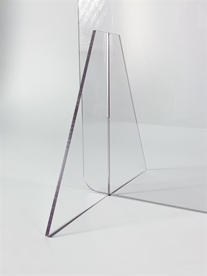 Настольный переносной защитный экран на опорах из акрила - фото 4756