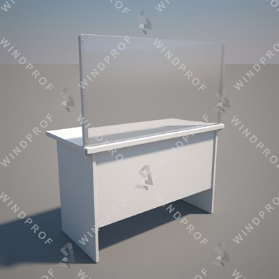 Настольный защитный экран на металлических стойках с зажимами - фото 4775